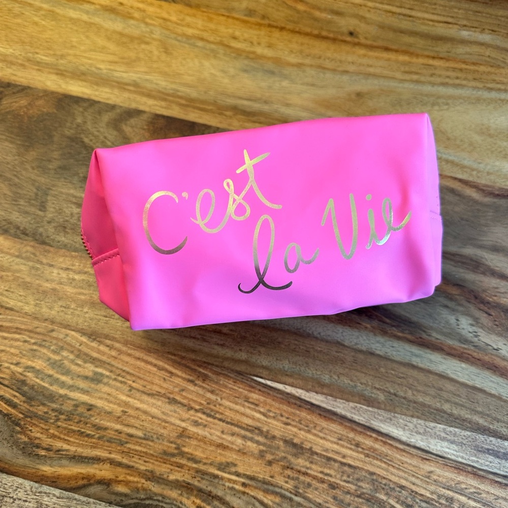 C'est La Vie Makeup Bag - Hot Pink